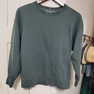 Teal AE crew neck sweat shirt